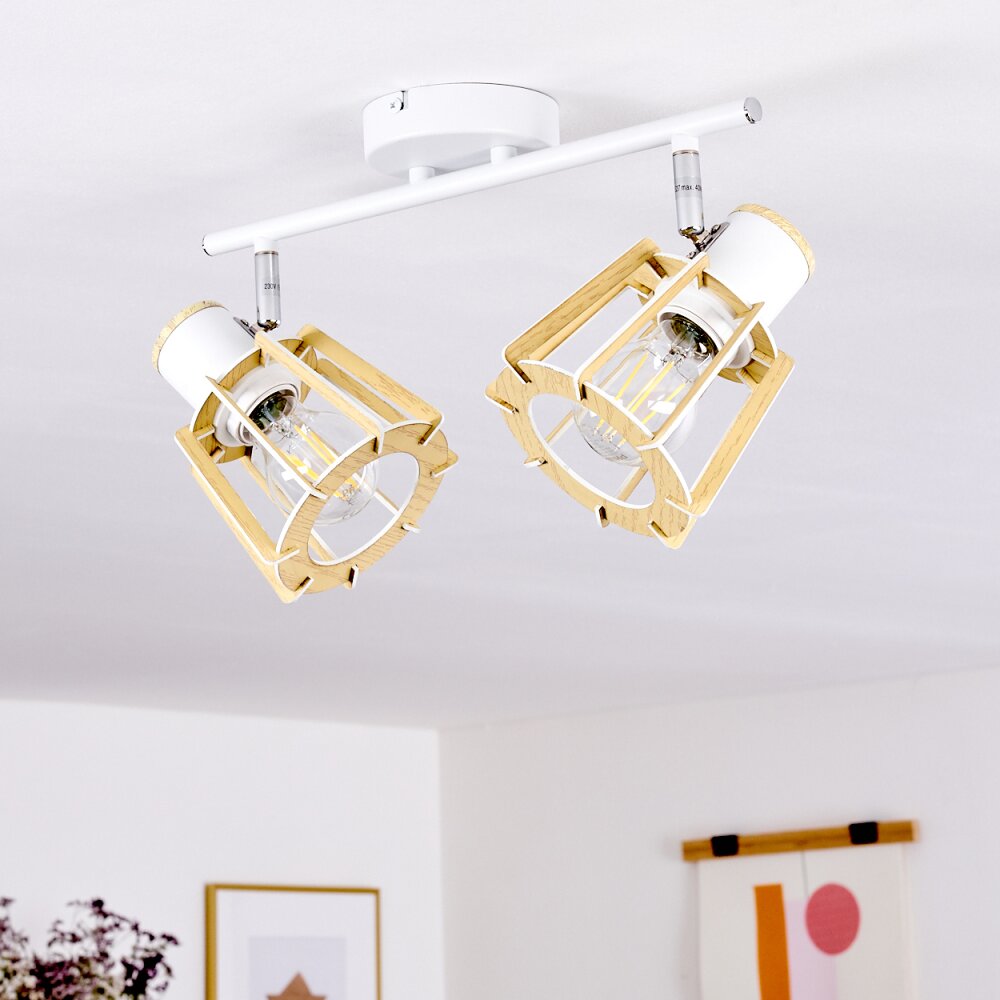 Rieti Plafondlamp Wit, 2-lichts