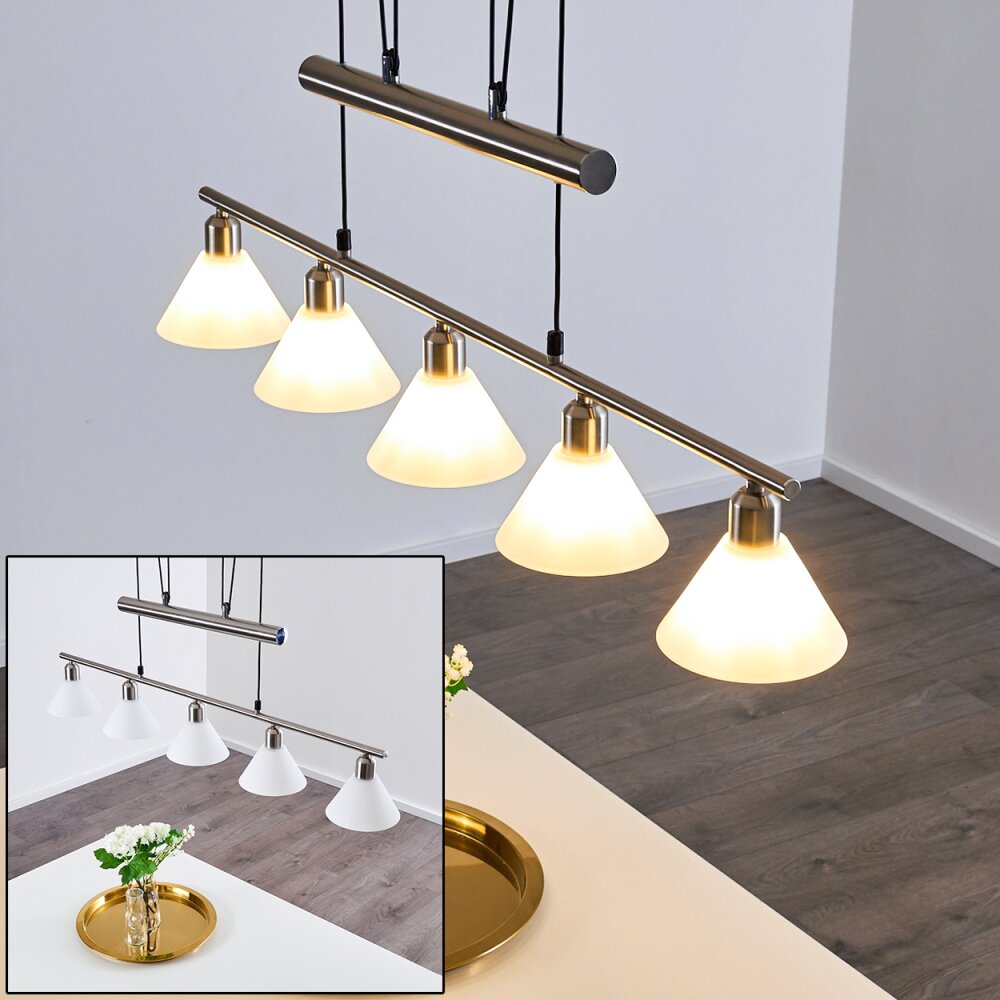 Bamenda Hanglamp Nikkel mat, 5-lichts main product photo