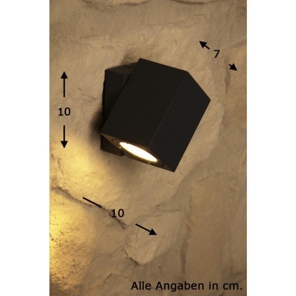 Trio TIBER Buiten muurlamp LED Zwart, 3-lichts main product photo
