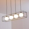 Legano Hanglamp Zwart, Wit, 4-lichts