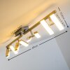 Sakami Plafondlamp LED Nikkel mat, 8-lichts
