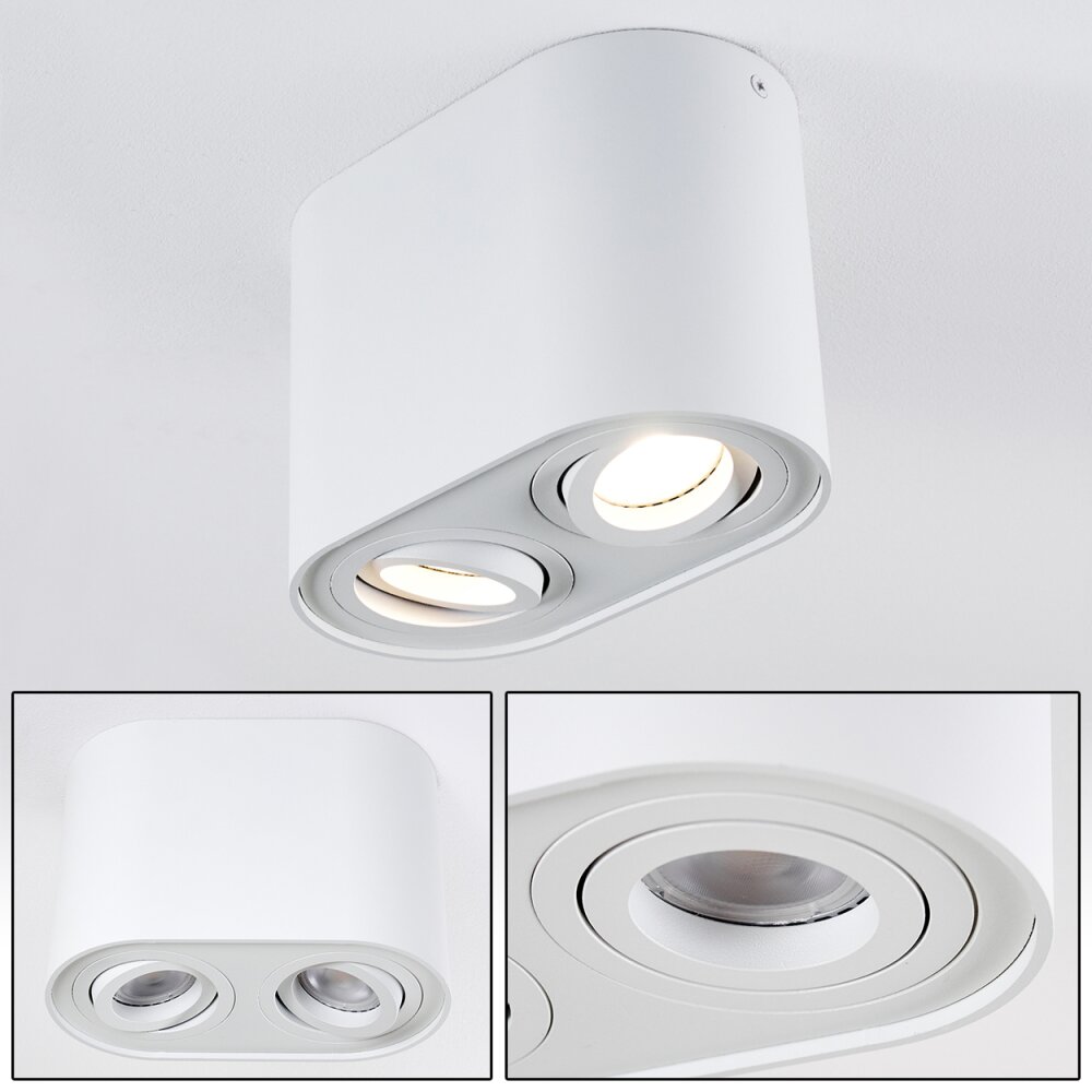 Quimper Plafondlamp Wit, 2-lichts main product photo