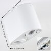 Quimper Plafondlamp Wit, 2-lichts