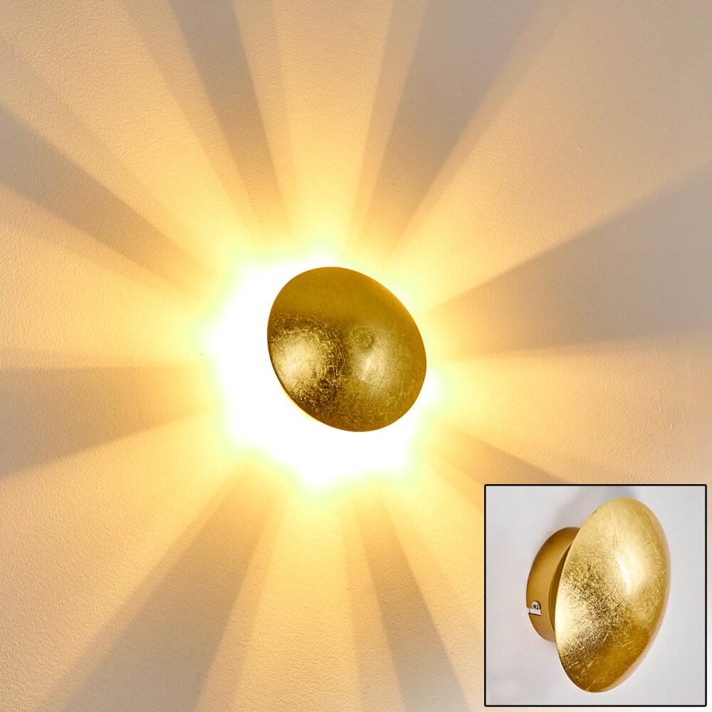 Mezia Muurlamp Goud, 1-licht main product photo