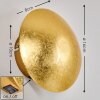 Mezia Muurlamp Goud, 1-licht