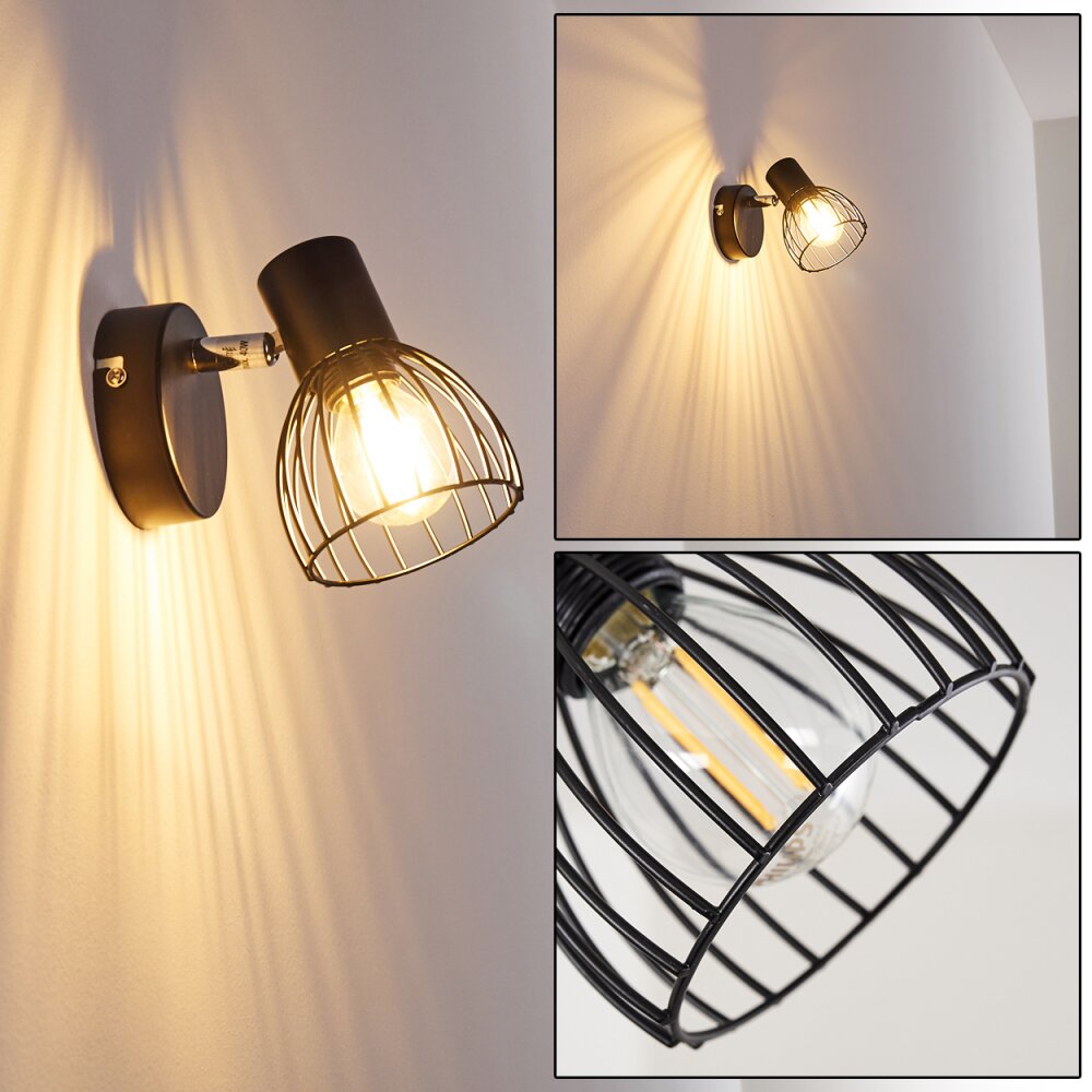 Bolderslev Muurlamp Chroom, Zwart, 1-licht main product photo