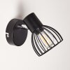 Bolderslev Muurlamp Chroom, Zwart, 1-licht