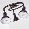 Polmak Plafondlamp Zwart-Goud, 3-lichts