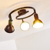 Polmak Plafondlamp Zwart-Goud, 3-lichts