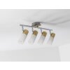 Brilliant Babsan Plafond spot Hout donker, Wit, 4-lichts
