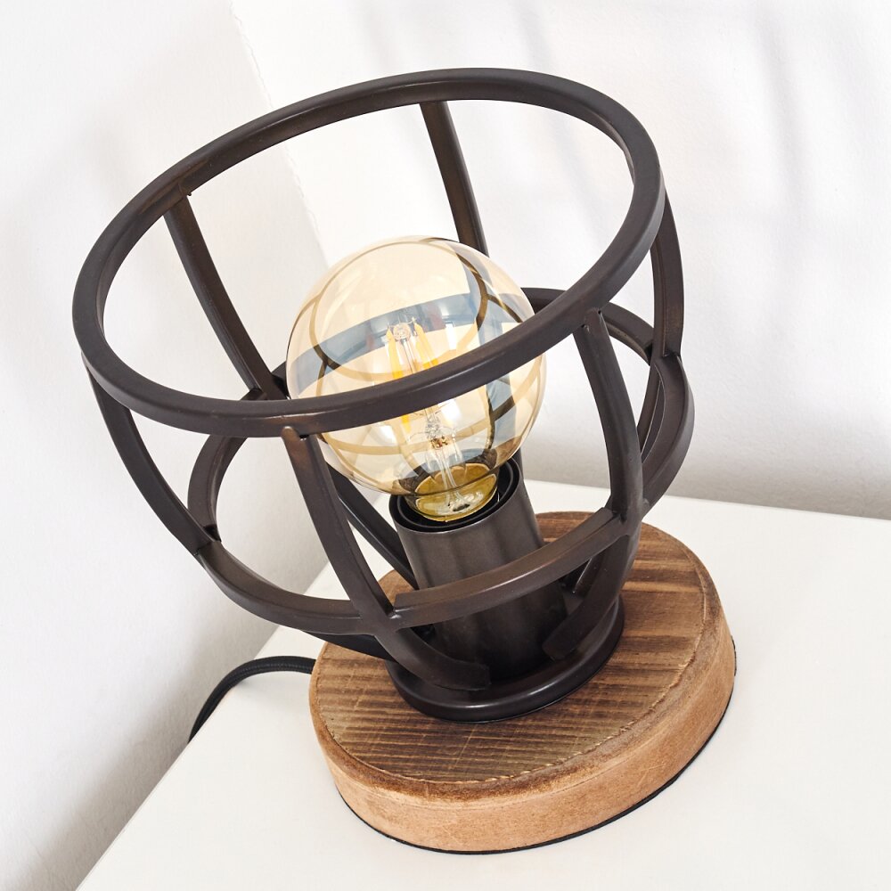 Haervej Tafellamp Hout licht, Zwart, 1-licht