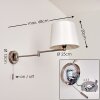 Neuville Wandlamp Nikkel mat, 1-licht Neuville Wandlamp Nikkel mat, 1-licht