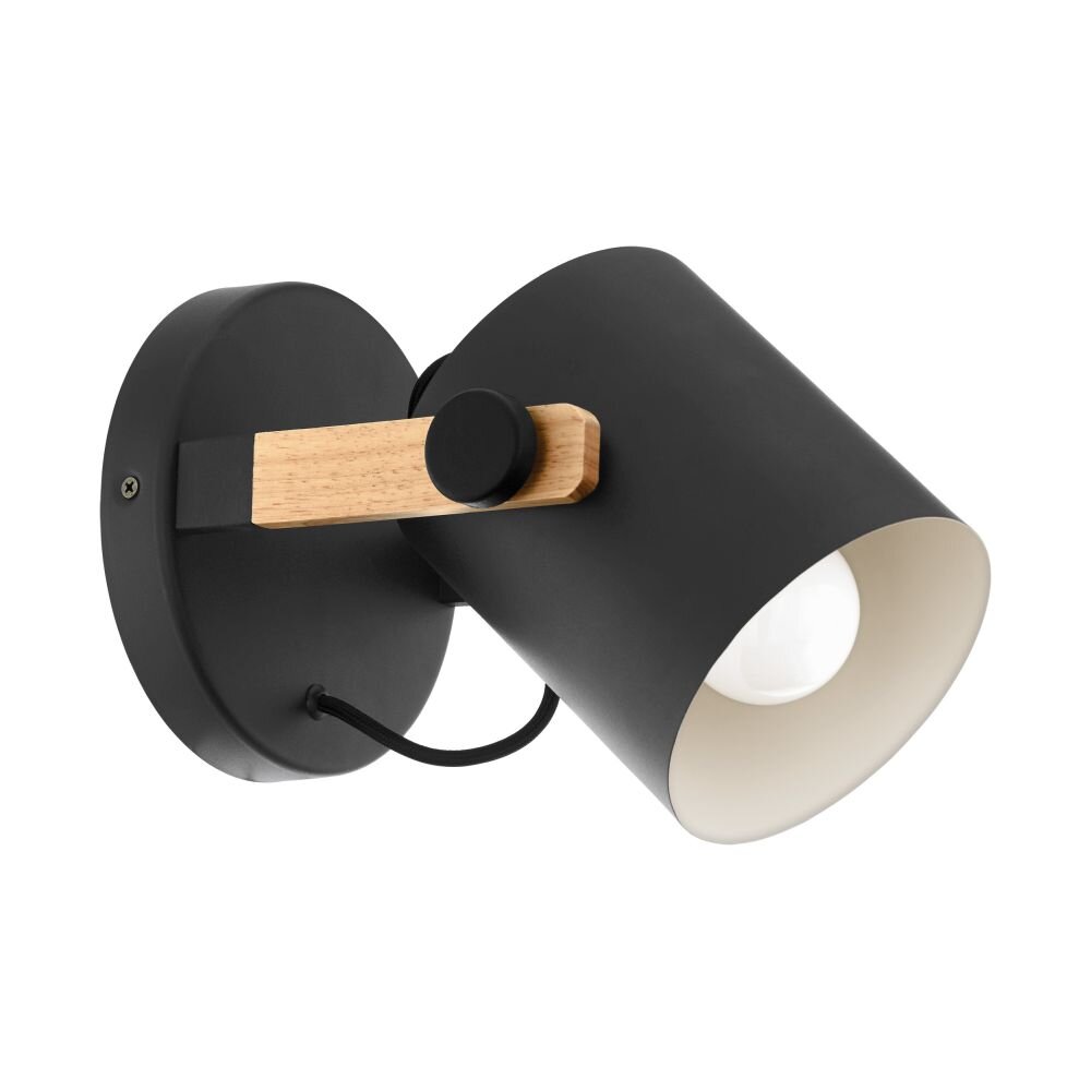 EGLO HORNWOOD Wandlamp Cream, Zwart, 1-licht main product photo