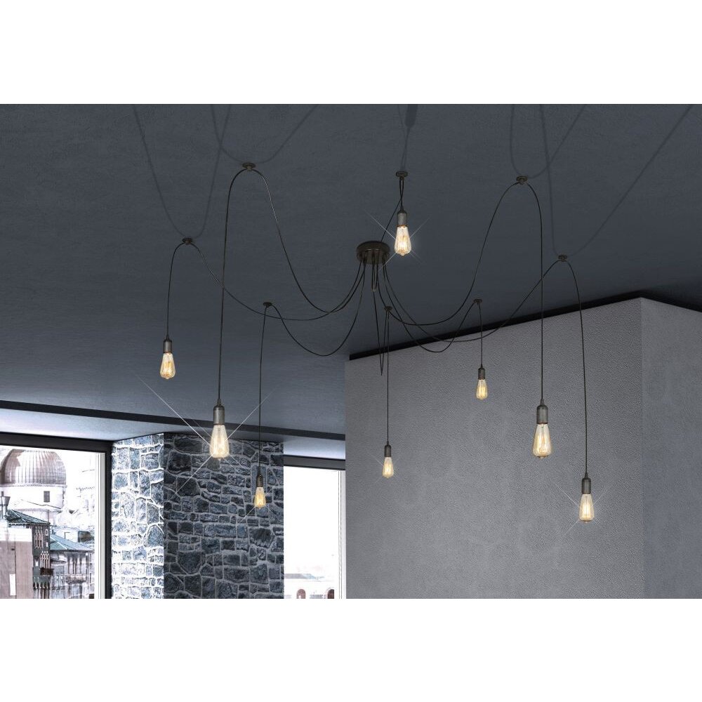 Globo MARACANA Hanger Zwart, 8-lichts main product photo
