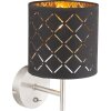 Globo CLARKE Muurlamp Nikkel mat, 1-licht