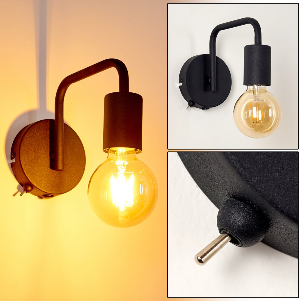 Valocolla Muurlamp Zwart, 1-licht main product photo