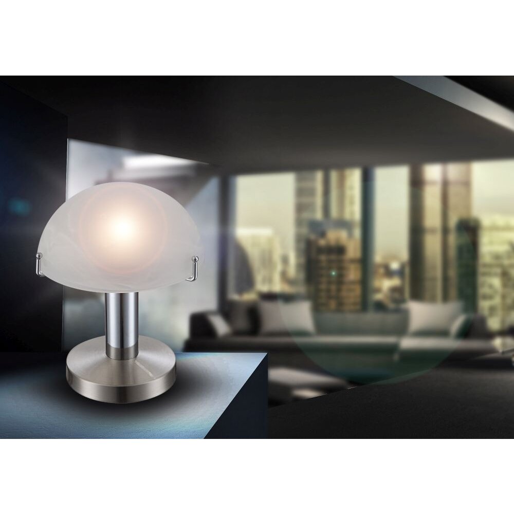 Gloo OTTI Tafellamp LED Nikkel mat, 1-licht main product photo