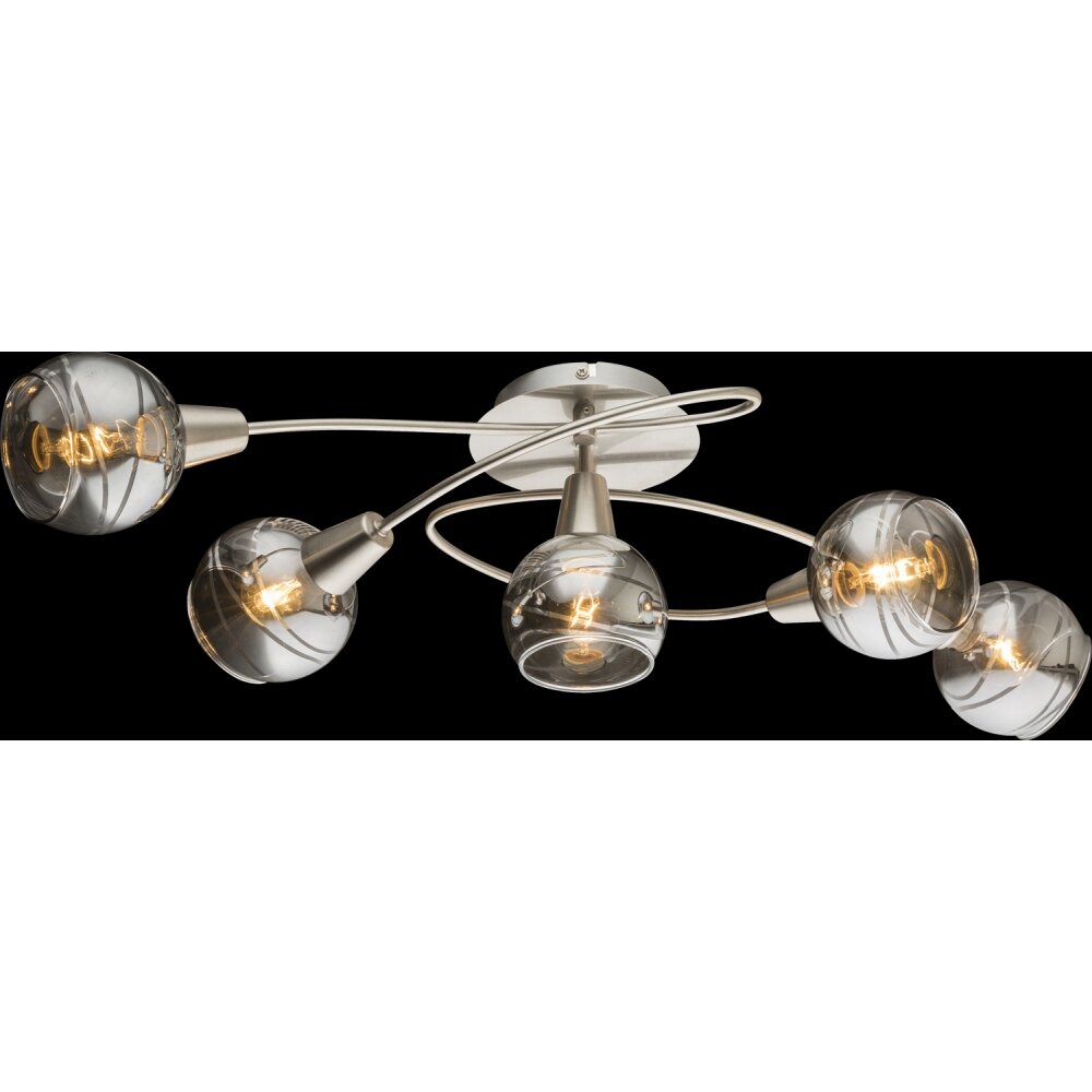 Globo ROMAN Plafondlamp LED Nikkel mat, 5-lichts main product photo