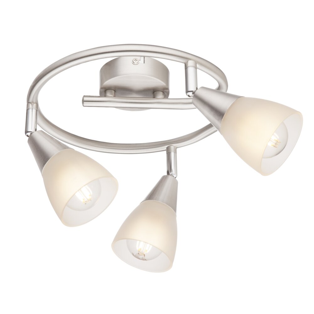 Globo TADEUS Plafond straler Nikkel mat, 3-lichts main product photo