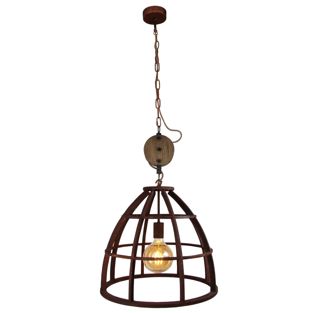 Brilliant Matrix 2 Hanglamp Hout donker, Roest, 1-licht main product photo