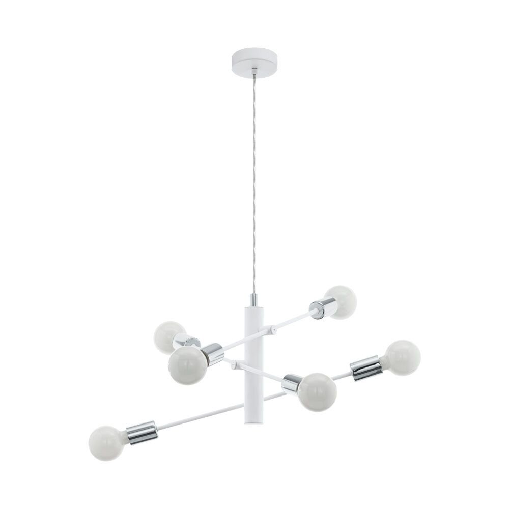 Eglo GRADOLI Hanger Chroom, Wit, 6-lichts main product photo