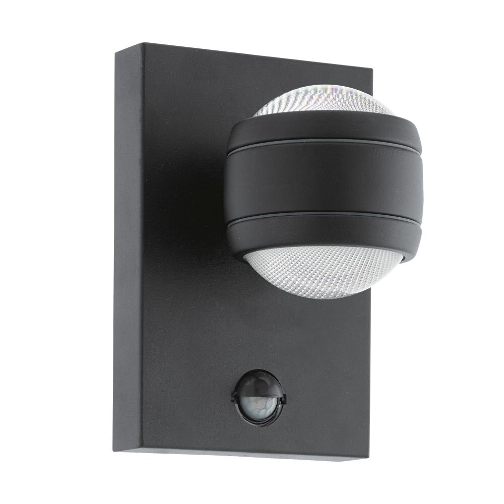 Eglo SESIMBA 1 Muurlamp LED Zwart, 2-lichts, Bewegingsmelder main product photo