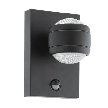Eglo SESIMBA 1 Muurlamp LED Zwart, 2-lichts, Bewegingsmelder