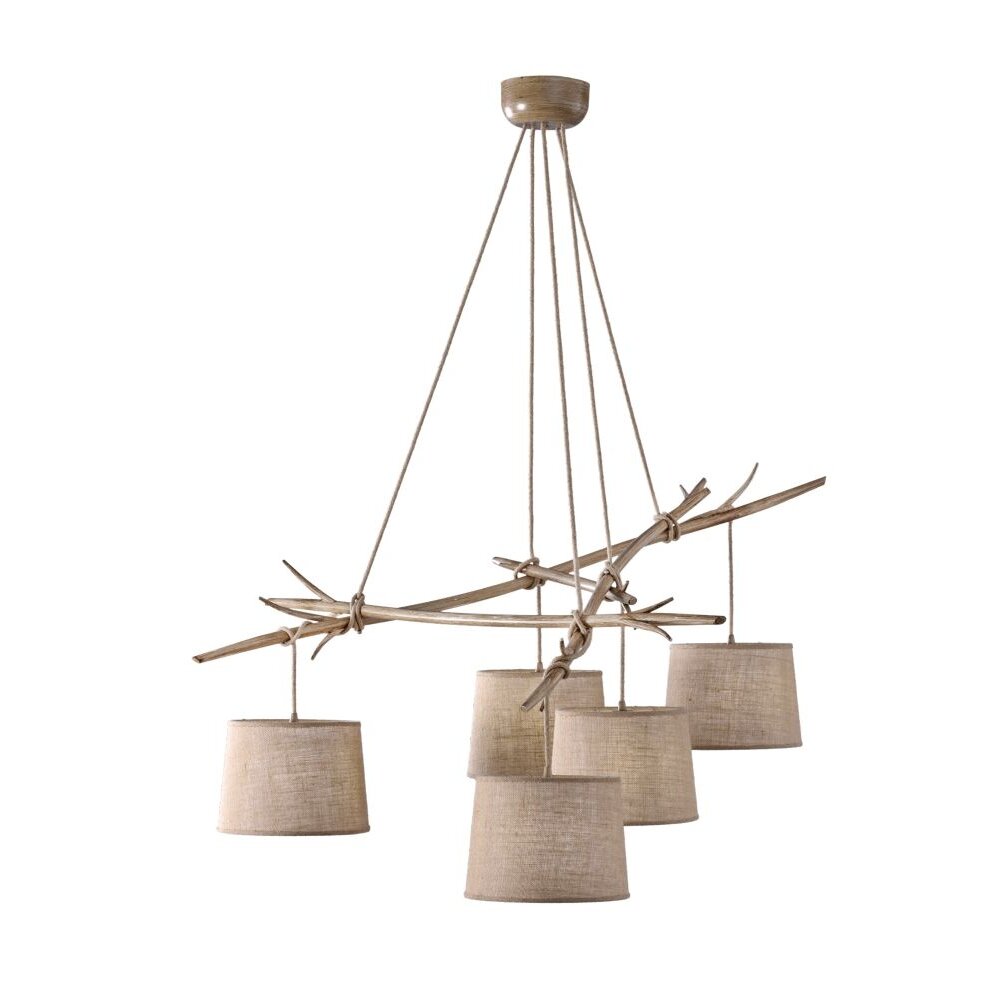 Mantra SABINA Hanglamp Bruin, 5-lichts main product photo