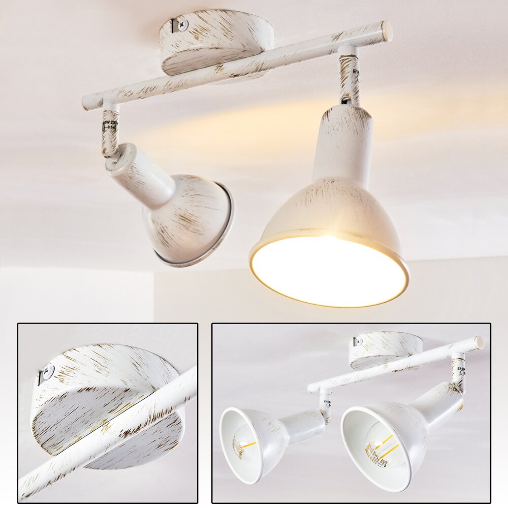 Polmak Plafond spot Goud, Wit, 2-lichts main product photo