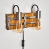 Mallard Muurlamp Hout licht, Zilver, 2-lichts