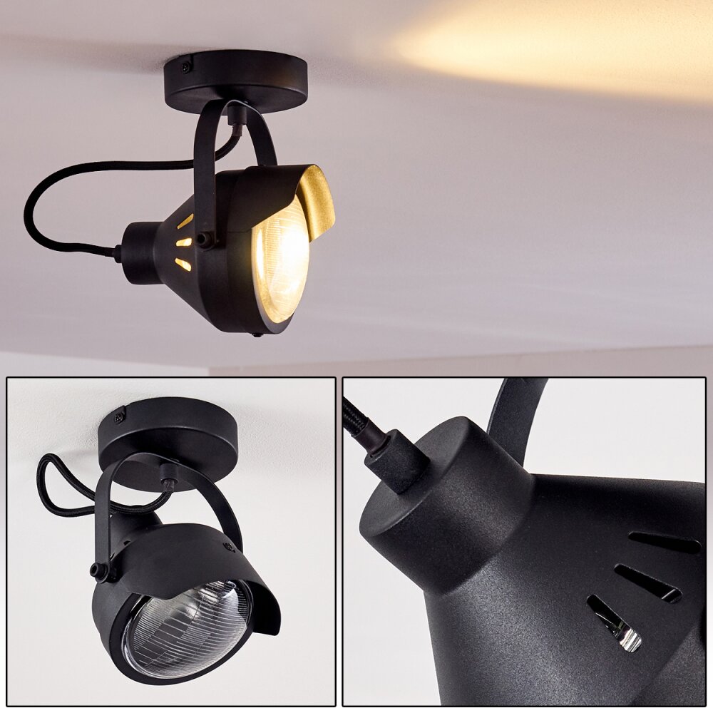 Rahway Plafondlamp Zwart, 1-licht main product photo