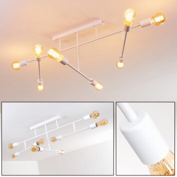 Cahaba Plafondlamp Wit, 8-lichts