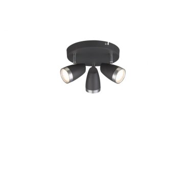 Globo NERO Plafond spot LED Antraciet, 3-lichts Globo NERO Plafond spot LED Antraciet, 3-lichts