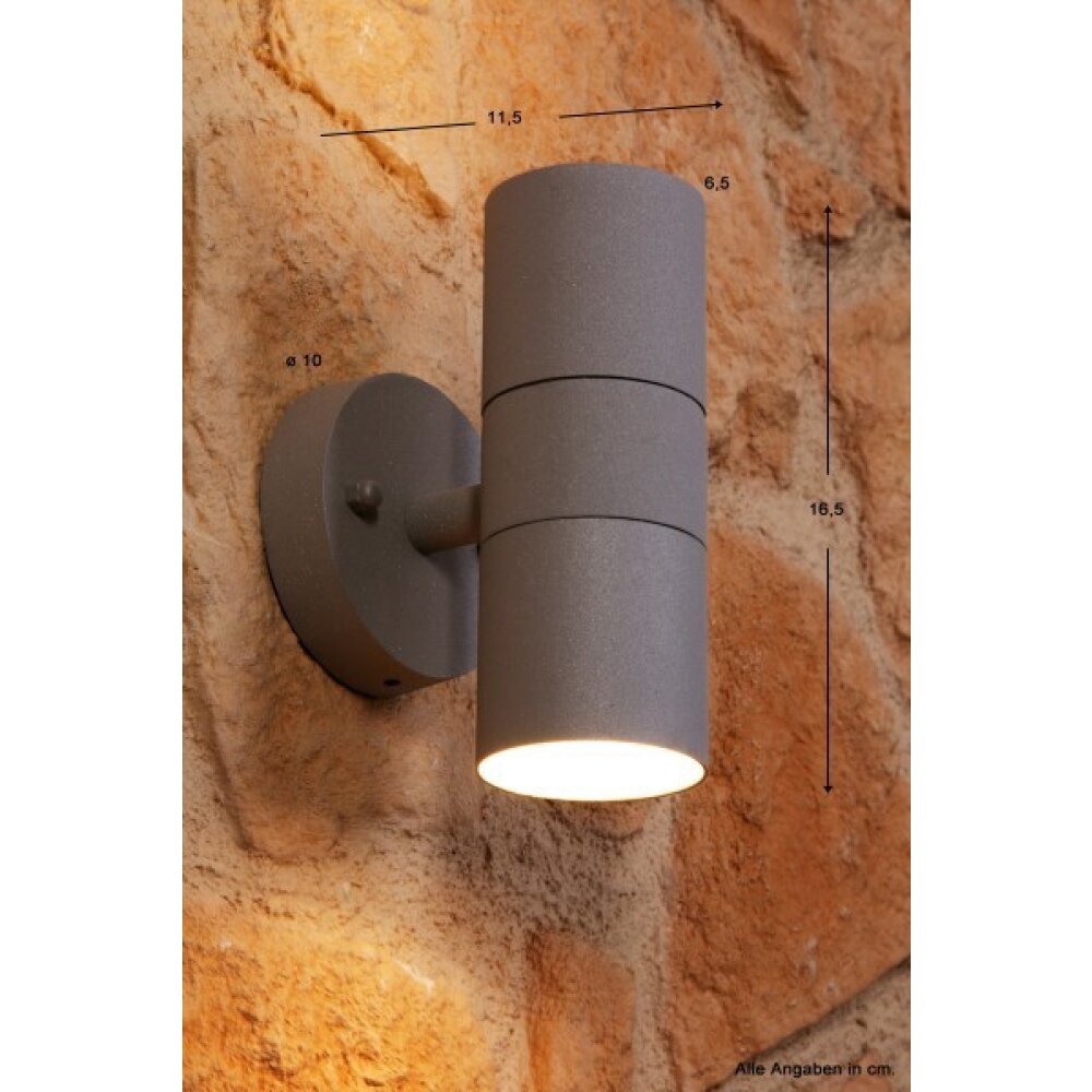 Konstsmide MODENA Muurlamp Grijs, 2-lichts main product photo