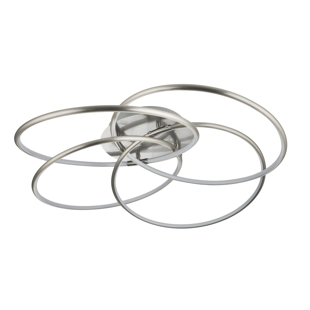 Globo BARNA Plafondlamp LED Nikkel mat, 1-licht, Afstandsbediening main product photo