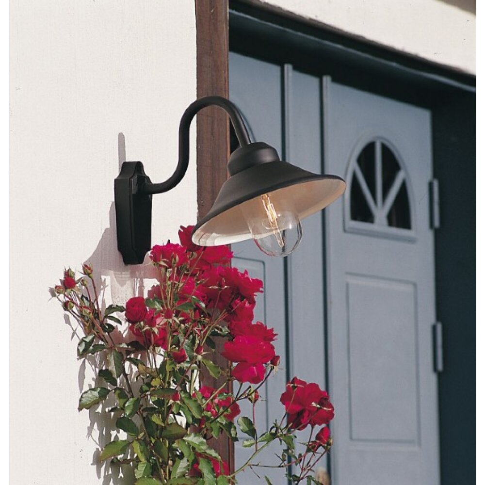 Konstsmide Vega Muurlamp Zwart, 1-licht main product photo