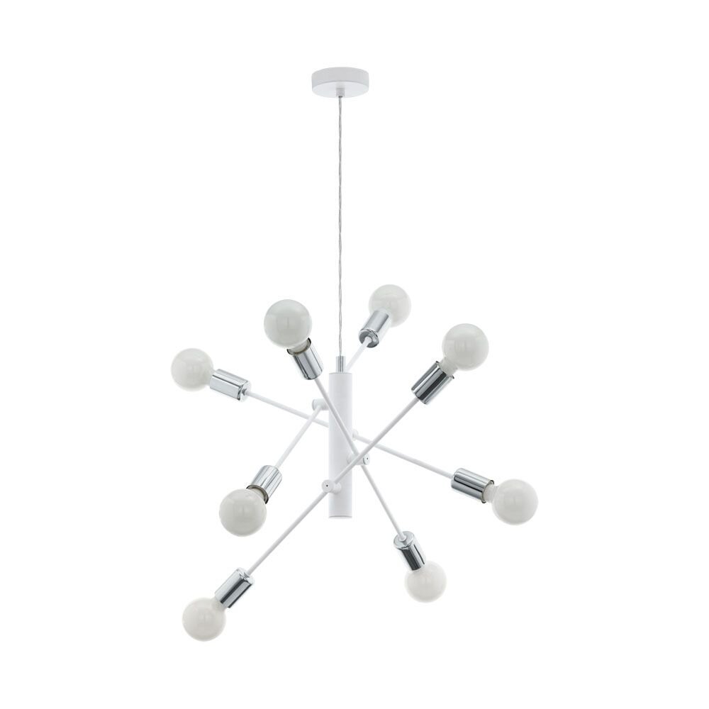 Eglo GRADOLI Hanger Chroom, Wit, 8-lichts main product photo