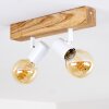 Barbengo Plafondlamp Hout licht, Wit, 2-lichts