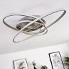 Krabi Plafondlamp LED Nikkel mat, 3-lichts, Afstandsbediening