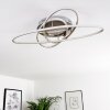 Krabi Plafondlamp LED Nikkel mat, 3-lichts, Afstandsbediening