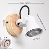 Skodsbol Muurlamp Bruin, Wit, 1-licht