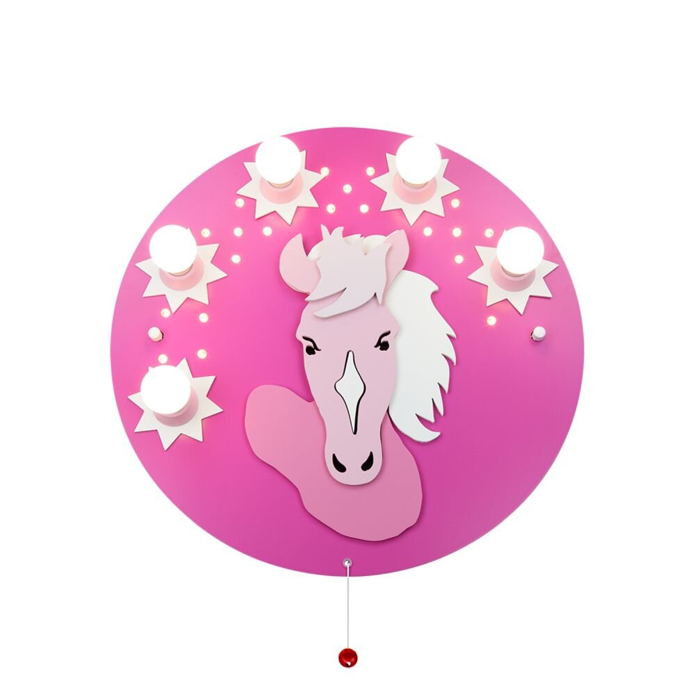 Elobra PONY Plafondlamp Roze, 5-lichts main product photo