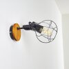 Sundsvall Muurlamp Hout donker, Zwart, 1-licht