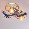 Fiete Hanglamp Blauw, Zilver, 2-lichts