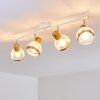 Bariloche Plafondlamp Chroom, Wit, 4-lichts