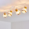 Bariloche Plafondlamp Chroom, Wit, 4-lichts