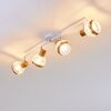 Bariloche Plafondlamp Chroom, Wit, 4-lichts