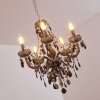 Delhi kroonluchter Zwart, Transparant, Helder, 5-lichts