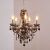Delhi kroonluchter Zwart, Transparant, Helder, 5-lichts