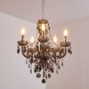 Delhi kroonluchter Zwart, Transparant, Helder, 5-lichts